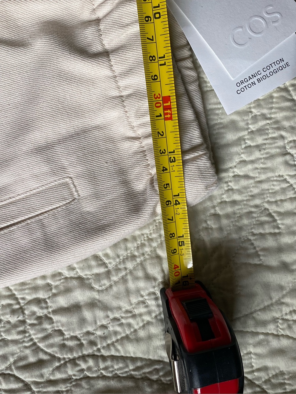 COS Cropped Denim Wide-leg Pants Ecru - Picture 8 of 11